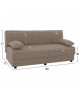 ΚΑΝΑΠΕΣ ΚΡΕΒΑΤΙ ANDRI ΤΡΙΘΕΣΙΟΣ ΜΠΕΖ HM3239.04 180x83x74Υ εκ. 3θέσιος