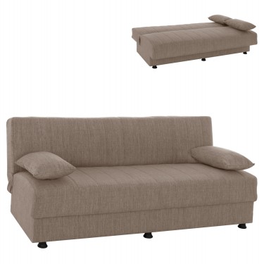 ΚΑΝΑΠΕΣ ΚΡΕΒΑΤΙ ANDRI ΤΡΙΘΕΣΙΟΣ ΜΠΕΖ HM3239.04 180x83x74Υ εκ. 3θέσιος