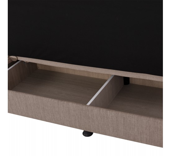 ΚΑΝΑΠΕΣ ΚΡΕΒΑΤΙ ANDRI ΤΡΙΘΕΣΙΟΣ ΜΠΕΖ HM3239.04 180x83x74Υ εκ. 3θέσιος