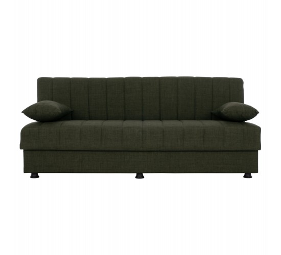 ΚΑΝΑΠΕΣ ΚΡΕΒΑΤΙ ANDRI ΤΡΙΘΕΣΙΟΣ DARK OLIVE HM3239.05 180x72x77 εκ. 3θέσιος