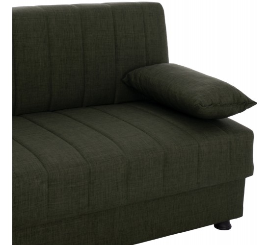 ΚΑΝΑΠΕΣ ΚΡΕΒΑΤΙ ANDRI ΤΡΙΘΕΣΙΟΣ DARK OLIVE HM3239.05 180x72x77 εκ. 3θέσιος