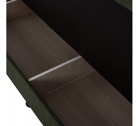 ΚΑΝΑΠΕΣ ΚΡΕΒΑΤΙ ANDRI ΤΡΙΘΕΣΙΟΣ DARK OLIVE HM3239.05 180x72x77 εκ. 3θέσιος