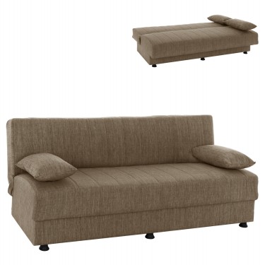 ΚΑΝΑΠΕΣ ΚΡΕΒΑΤΙ ANDRI ΤΡΙΘΕΣΙΟΣ ΚΑΦΕ HM3239.02 180x72x77Υ εκ. 3θέσιος