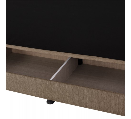 ΚΑΝΑΠΕΣ ΚΡΕΒΑΤΙ ANDRI ΤΡΙΘΕΣΙΟΣ ΚΑΦΕ HM3239.02 180x72x77Υ εκ. 3θέσιος