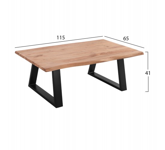 ΤΡΑΠΕΖΙ ΣΑΛΟΝΙΟΥ SOFIA SLIM HM8502.11 ΜΑΣΙΦ ΞΥΛΟ ΑΚΑΚΙΑΣ 115Χ65Χ41Υεκ.