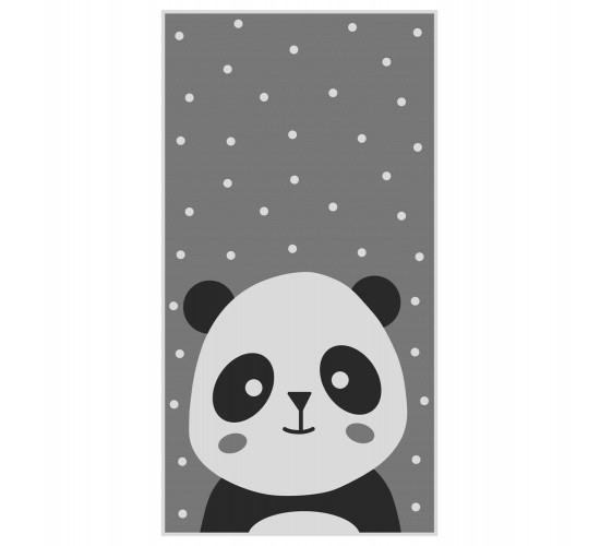 ΠΑΙΔΙΚΟ ΧΑΛΙ ΜΕ ΚΡΟΣΙΑ ΣΕΙΡΑ KIDDER HM7678.14 PANDA ΓΚΡΙ 80Χ150 εκ.