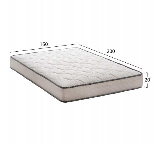 ΣΤΡΩΜΑ DREAMTOPIA ΣΕΙΡΑ ATLAS HM654.150 BONNELL SPRING 150x200x20Y εκ. Διπλό