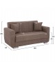 ΚΑΝΑΠΕΣ ΚΡΕΒΑΤΙ POLYA ΔΙΘΕΣΙΟΣ ΚΑΦΕ HM3241.02 153x87x77 εκ. 2θέσιος