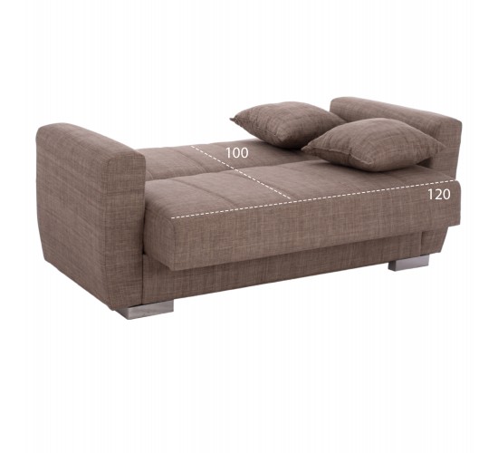 ΚΑΝΑΠΕΣ ΚΡΕΒΑΤΙ POLYA ΔΙΘΕΣΙΟΣ ΚΑΦΕ HM3241.02 153x87x77 εκ. 2θέσιος