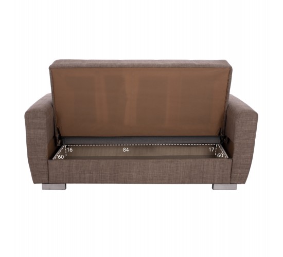 ΚΑΝΑΠΕΣ ΚΡΕΒΑΤΙ POLYA ΔΙΘΕΣΙΟΣ ΚΑΦΕ HM3241.02 153x87x77 εκ. 2θέσιος