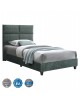 ΚΡΕΒΑΤΙ MILO ΑΠΟ ΠΡΑΣΙΝΟ ΥΦΑΣΜΑ τύπου NUBUCK HM652.27 ΓΙΑ ΣΤΡΩΜΑ 90x200 εκ. Μονό