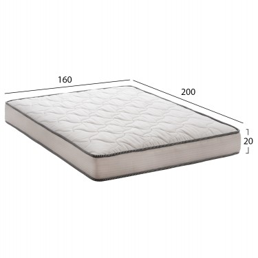 ΣΤΡΩΜΑ DREAMTOPIA ΣΕΙΡΑ ATLAS HM654.160 BONNELL SPRING 160x200x20Y εκ. Υπέρδιπλο