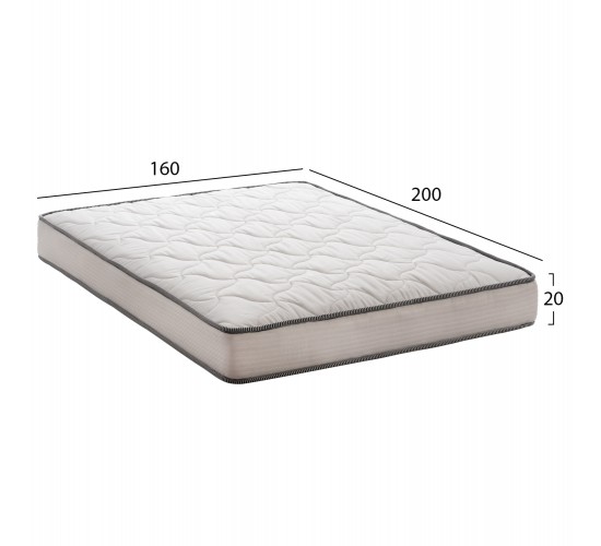ΣΤΡΩΜΑ DREAMTOPIA ΣΕΙΡΑ ATLAS HM654.160 BONNELL SPRING 160x200x20Y εκ. Υπέρδιπλο