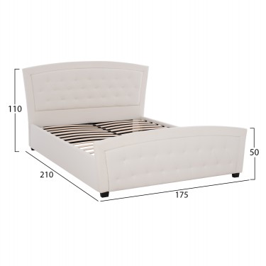 ΚΡΕΒΑΤΙ ODELIA ΜΕ PU HM550.11 150x200 εκ. Διπλό