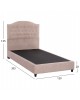 ΚΡΕΒΑΤΙ MALENA ΑΠΟ ΜΠΕΖ ΥΦΑΣΜΑ NUBUCK HM647.22 ΓΙΑ ΣΤΡΩΜΑ 120x200 εκ. Ημίδιπλο