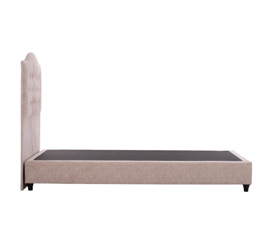 ΚΡΕΒΑΤΙ MALENA ΑΠΟ ΜΠΕΖ ΥΦΑΣΜΑ NUBUCK HM647.22 ΓΙΑ ΣΤΡΩΜΑ 120x200 εκ. Ημίδιπλο