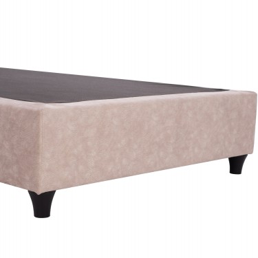 ΚΡΕΒΑΤΙ MALENA ΑΠΟ ΜΠΕΖ ΥΦΑΣΜΑ NUBUCK HM647.22 ΓΙΑ ΣΤΡΩΜΑ 120x200 εκ. Ημίδιπλο