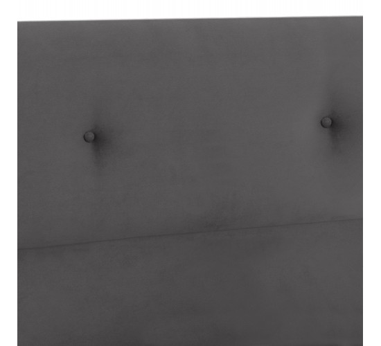 ΚΡΕΒΑΤΙ HM648.10 DOLORES, ΓΚΡΙ ΒΕΛΟΥΔΟ, 120x200 εκ Ημίδιπλο