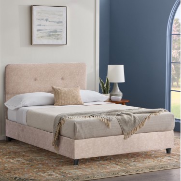 ΚΡΕΒΑΤΙ HM648.22 DOLORES, ΜΠΕΖ ΥΦΑΣΜΑ τ.NUBUCK, 120x200 εκ. Ημίδιπλο