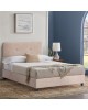 ΚΡΕΒΑΤΙ HM648.22 DOLORES, ΜΠΕΖ ΥΦΑΣΜΑ τ.NUBUCK, 120x200 εκ. Ημίδιπλο