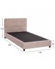 ΚΡΕΒΑΤΙ HM648.22 DOLORES, ΜΠΕΖ ΥΦΑΣΜΑ τ.NUBUCK, 120x200 εκ. Ημίδιπλο