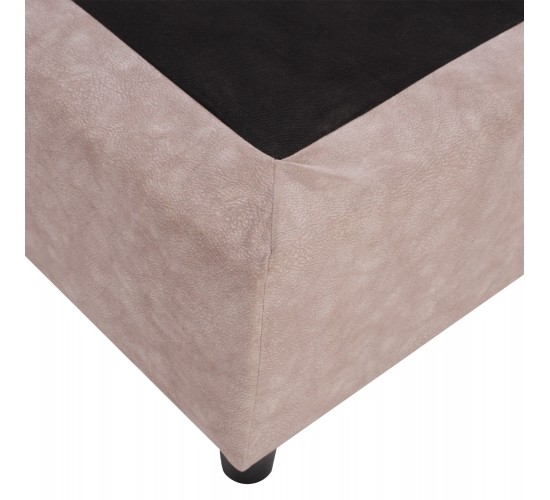 ΚΡΕΒΑΤΙ HM648.22 DOLORES, ΜΠΕΖ ΥΦΑΣΜΑ τ.NUBUCK, 120x200 εκ. Ημίδιπλο