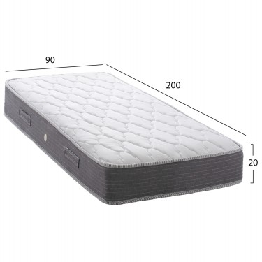 ΣΤΡΩΜΑ DREAMTOPIA ΣΕΙΡΑ LULLABY ALOE VERA HM655.90-200 BONNELL SPRING 90x200x20Y εκ. Μονό