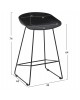 ΣΚΑΜΠΟ ΜΠΑΡ NAILA HM9299.02 ΜΑΥΡΟ ΜΕΣΑΙΟΥ ΥΨΟΥΣ 44x44x74Yεκ.