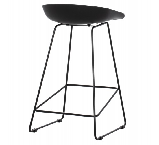 ΣΚΑΜΠΟ ΜΠΑΡ NAILA HM9299.02 ΜΑΥΡΟ ΜΕΣΑΙΟΥ ΥΨΟΥΣ 44x44x74Yεκ.