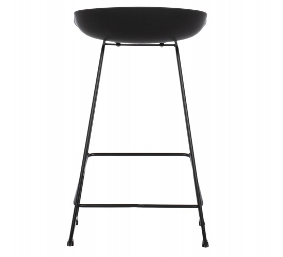 ΣΚΑΜΠΟ ΜΠΑΡ NAILA HM9299.02 ΜΑΥΡΟ ΜΕΣΑΙΟΥ ΥΨΟΥΣ 44x44x74Yεκ.