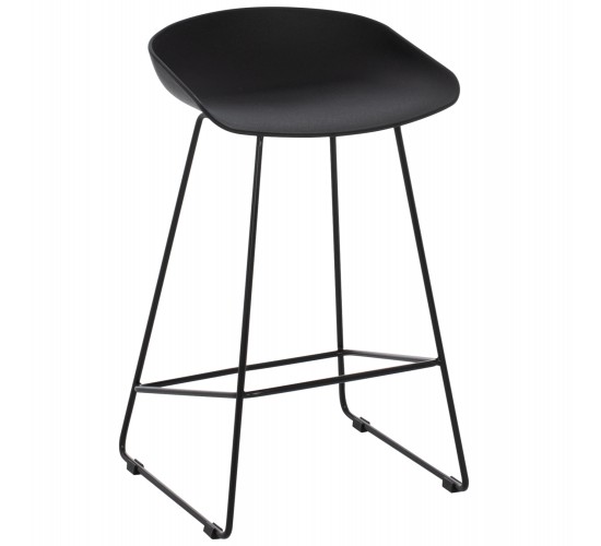 ΣΚΑΜΠΟ ΜΠΑΡ NAILA HM9299.02 ΜΑΥΡΟ ΜΕΣΑΙΟΥ ΥΨΟΥΣ 44x44x74Yεκ.