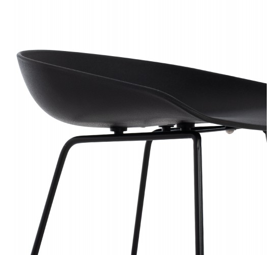 ΣΚΑΜΠΟ ΜΠΑΡ NAILA HM9299.02 ΜΑΥΡΟ ΜΕΣΑΙΟΥ ΥΨΟΥΣ 44x44x74Yεκ.