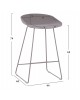 ΣΚΑΜΠΟ ΜΠΑΡ NAILA HM9299.10 ΓΚΡΙ ΜΕΣΑΙΟΥ ΥΨΟΥΣ 44x44x74Yεκ.