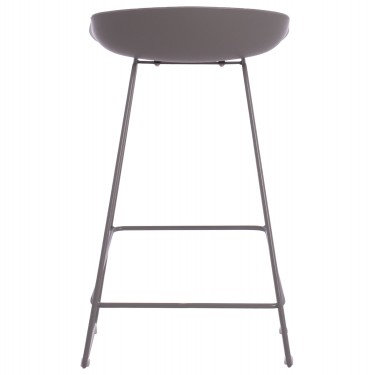 ΣΚΑΜΠΟ ΜΠΑΡ NAILA HM9299.10 ΓΚΡΙ ΜΕΣΑΙΟΥ ΥΨΟΥΣ 44x44x74Yεκ.