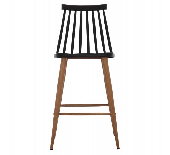 ΣΚΑΜΠΟ ΜΠΑΡ VANESSA ΜΑΥΡΟ ΜΕΣΑΙΟΥ ΥΨΟΥΣ HM9300.02  43x45x97Υεκ.