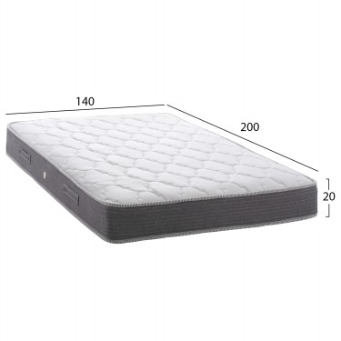 ΣΤΡΩΜΑ DREAMTOPIA ΣΕΙΡΑ LULLABY ALOE VERA HM655.140-200 BONNELL SPRING 140x200x20Y εκ. Διπλό
