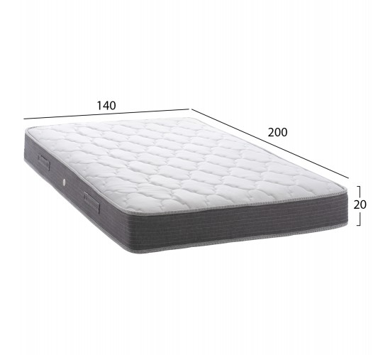 ΣΤΡΩΜΑ DREAMTOPIA ΣΕΙΡΑ LULLABY ALOE VERA HM655.140-200 BONNELL SPRING 140x200x20Y εκ. Διπλό