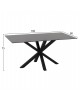 ΤΡΑΠΕΖΙ ΤΡΑΠΕΖΑΡΙΑΣ SYNTEC HM9308.01 SINTERED STONE ΜΑΥΡΟ ΜΕΤΑΛΛΙΚΑ ΠΟΔΙΑ 160x90x75Y εκ.