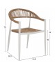 ΠΟΛΥΘΡΟΝΑ ΑΛΟΥΜΙΝΙΟΥ GRET HM5854.01 ΛΕΥΚΗ PE RATTAN ΜΠΕΖ 56x55,5x78Υεκ.