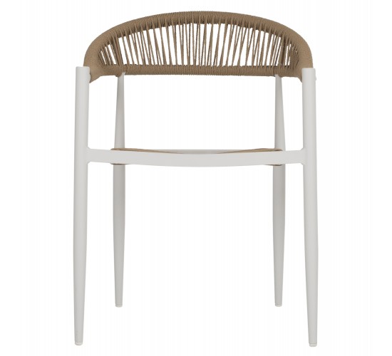 ΠΟΛΥΘΡΟΝΑ ΑΛΟΥΜΙΝΙΟΥ GRET HM5854.01 ΛΕΥΚΗ PE RATTAN ΜΠΕΖ 56x55,5x78Υεκ.