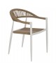 ΠΟΛΥΘΡΟΝΑ ΑΛΟΥΜΙΝΙΟΥ GRET HM5854.01 ΛΕΥΚΗ PE RATTAN ΜΠΕΖ 56x55,5x78Υεκ.