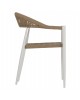 ΠΟΛΥΘΡΟΝΑ ΑΛΟΥΜΙΝΙΟΥ GRET HM5854.01 ΛΕΥΚΗ PE RATTAN ΜΠΕΖ 56x55,5x78Υεκ.