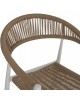 ΠΟΛΥΘΡΟΝΑ ΑΛΟΥΜΙΝΙΟΥ GRET HM5854.01 ΛΕΥΚΗ PE RATTAN ΜΠΕΖ 56x55,5x78Υεκ.