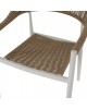 ΠΟΛΥΘΡΟΝΑ ΑΛΟΥΜΙΝΙΟΥ GRET HM5854.01 ΛΕΥΚΗ PE RATTAN ΜΠΕΖ 56x55,5x78Υεκ.