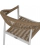 ΠΟΛΥΘΡΟΝΑ ΑΛΟΥΜΙΝΙΟΥ GRET HM5854.01 ΛΕΥΚΗ PE RATTAN ΜΠΕΖ 56x55,5x78Υεκ.