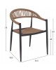 ΠΟΛΥΘΡΟΝΑ ΑΛΟΥΜΙΝΙΟΥ HM5854.02 ΑΝΘΡΑΚΙ PΕ RATTAN ΜΠΕΖ 55.5x58.5x78 εκ.