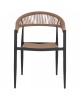 ΠΟΛΥΘΡΟΝΑ ΑΛΟΥΜΙΝΙΟΥ HM5854.02 ΑΝΘΡΑΚΙ PΕ RATTAN ΜΠΕΖ 55.5x58.5x78 εκ.