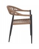ΠΟΛΥΘΡΟΝΑ ΑΛΟΥΜΙΝΙΟΥ HM5854.02 ΑΝΘΡΑΚΙ PΕ RATTAN ΜΠΕΖ 55.5x58.5x78 εκ.