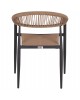 ΠΟΛΥΘΡΟΝΑ ΑΛΟΥΜΙΝΙΟΥ HM5854.02 ΑΝΘΡΑΚΙ PΕ RATTAN ΜΠΕΖ 55.5x58.5x78 εκ.