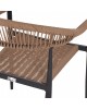 ΠΟΛΥΘΡΟΝΑ ΑΛΟΥΜΙΝΙΟΥ HM5854.02 ΑΝΘΡΑΚΙ PΕ RATTAN ΜΠΕΖ 55.5x58.5x78 εκ.